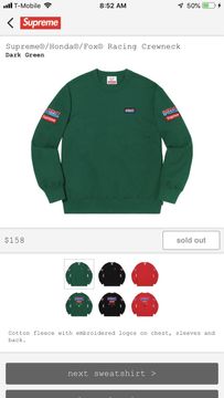 Fox Racing Honda Supreme Crewneck | Grailed