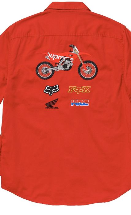 Supreme DSWT Supreme Honda Fox Racing Work Shirt | Grailed