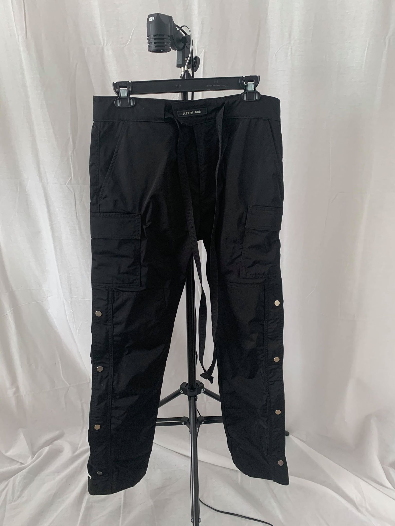 Fear of God Fear of God Nylon Cargo Snap Pants Black Small | Grailed