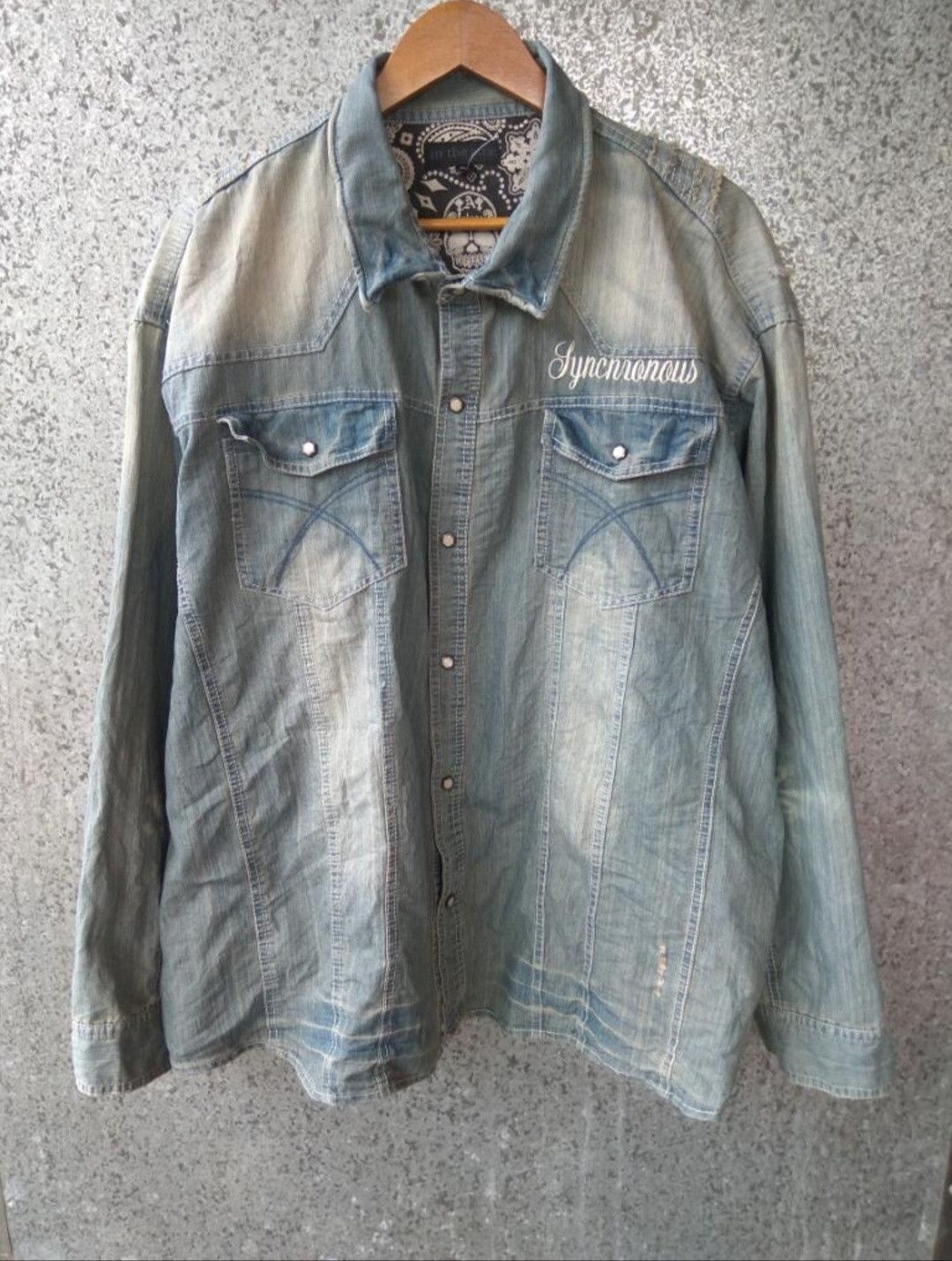 In The Attic 🔥 Japan In The Attic shirt Button Up Chambray skull Size US XL / EU 56 / 4 - 1 Thumbnail