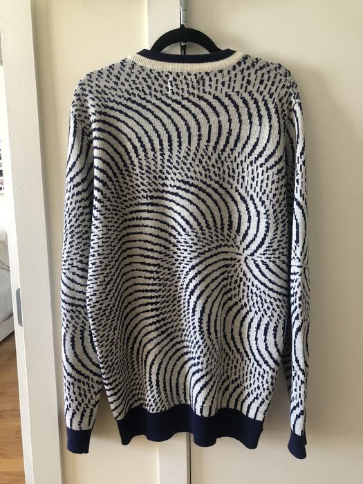 Palace Swirly Wurly Knit Navy/White | Grailed