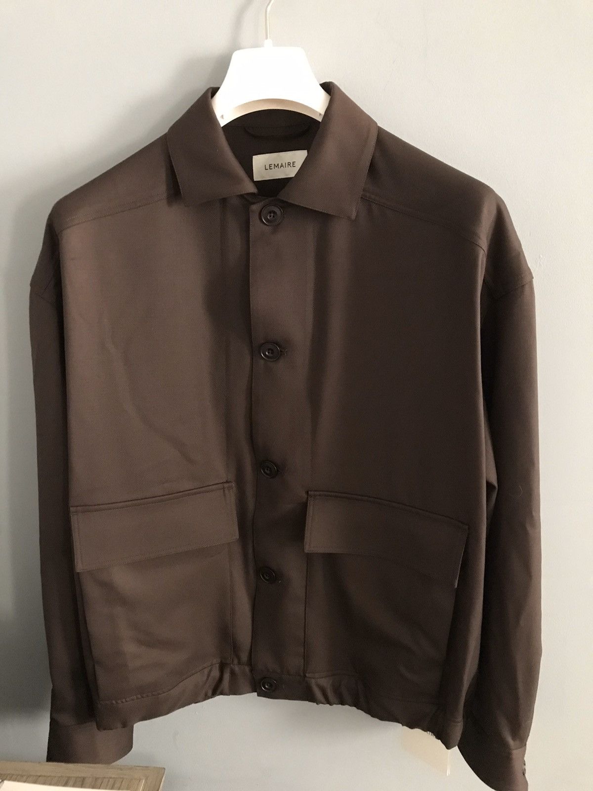 Lemaire Brown Wool Oversized Blouson Jacket | Grailed