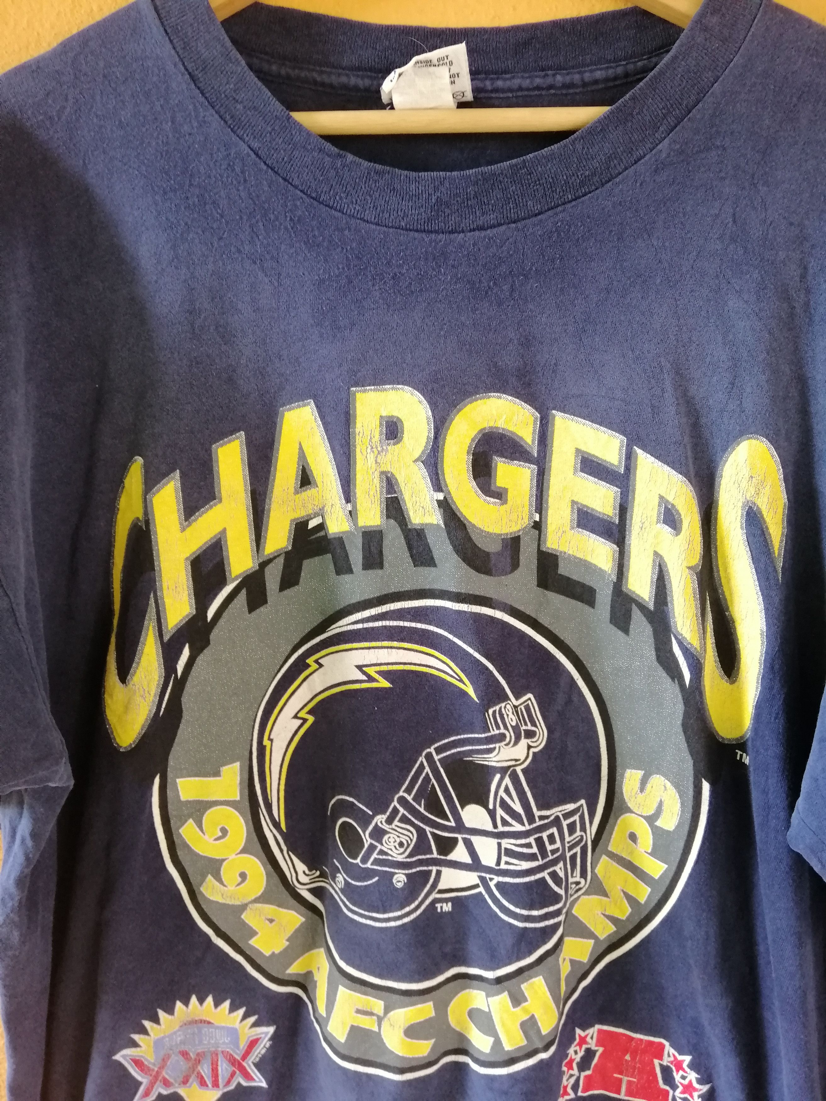 NFL Vintage Chargers 1994 AFC Champs Tshirt Size US L / EU 52-54 / 3 - 5 Thumbnail
