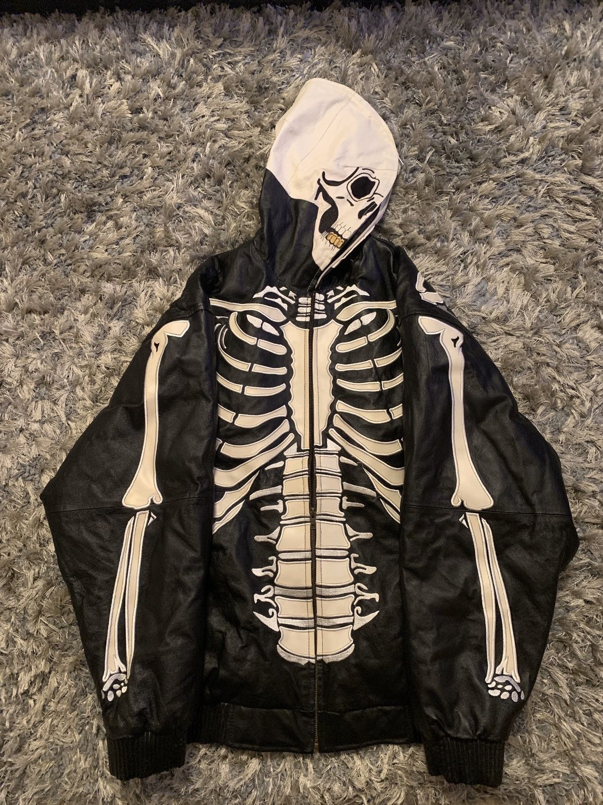 Vintage Vilanto Leather Skeleton Jacket Grailed