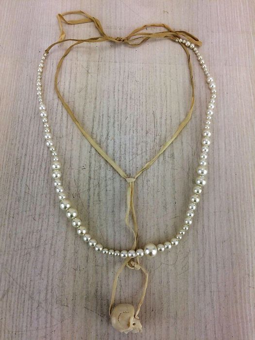 Ann Demeulemeester Pearl & Skull Necklace | Grailed