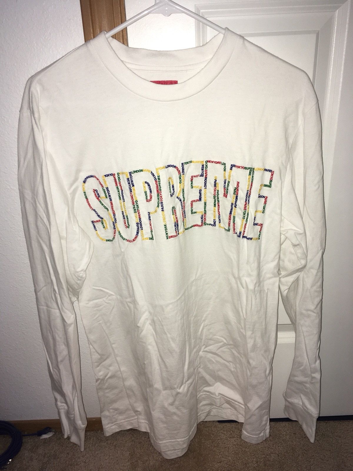 Supreme Supreme International L/S Tee White SS19 Confirmed | Grailed