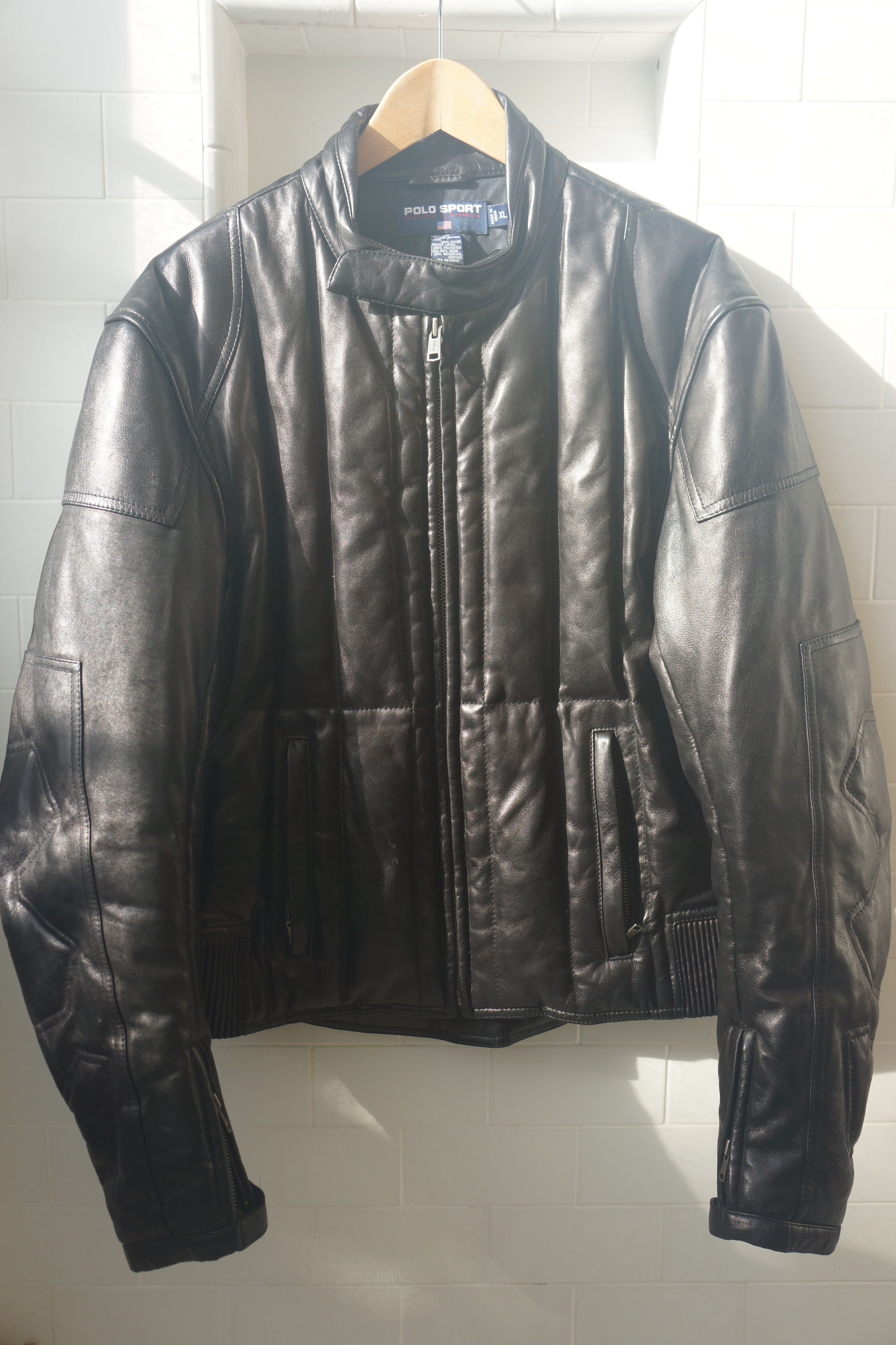 Ralph Lauren VINTAGE POLO SPORT LEATHER BIKER JACKET | Grailed