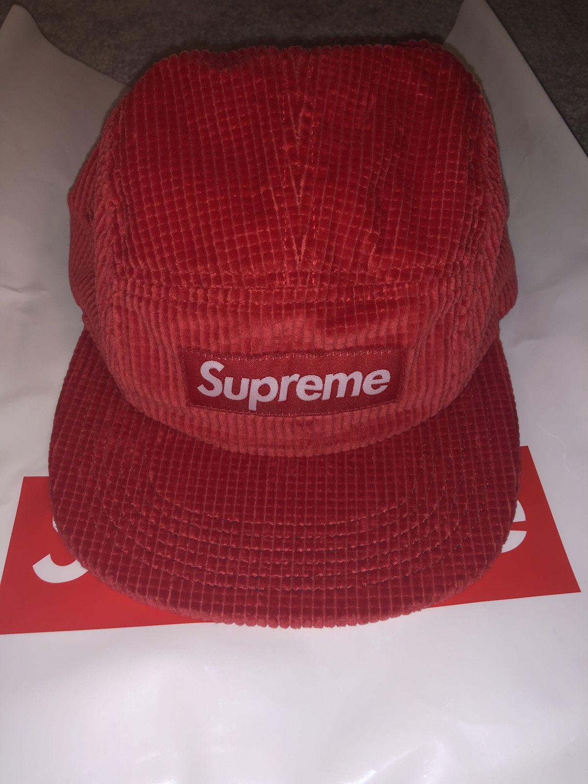 Supreme Waffle Corduroy Camp Cap Hats