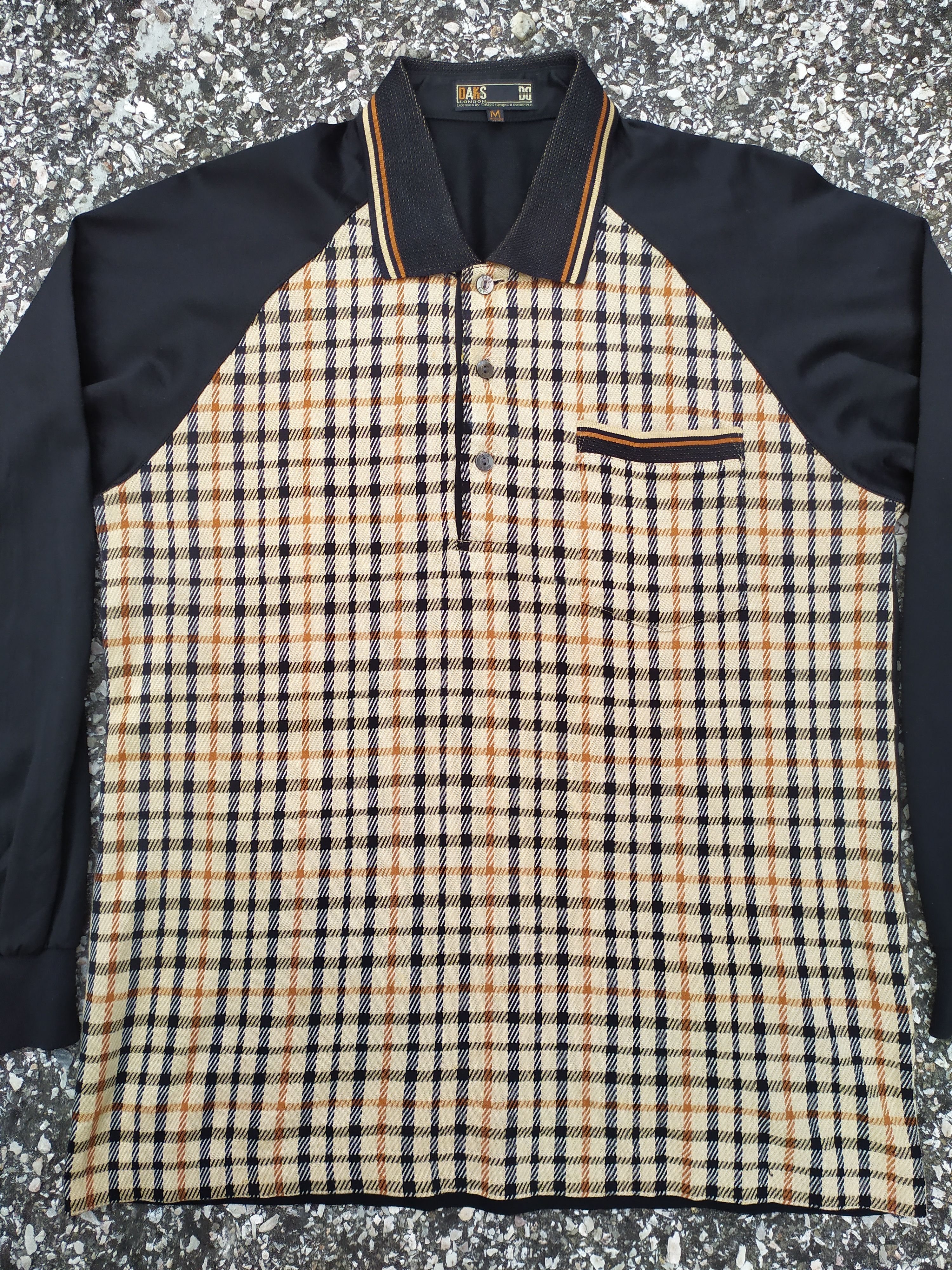 DAKS DAKS London Nova Check Long Sleeve Polo Shirt Size US M / EU 48-50 / 2 - 2 Thumbnail