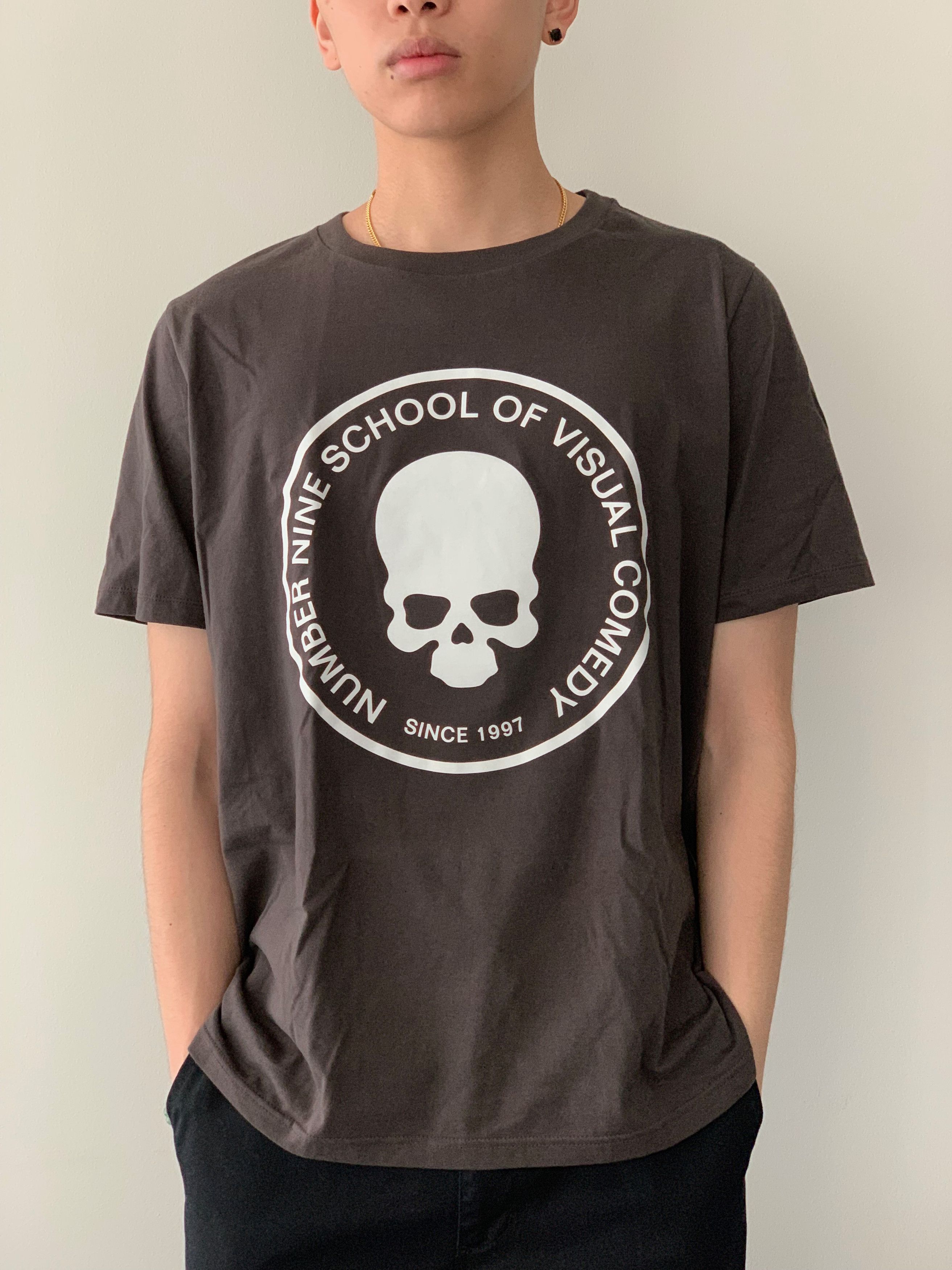 Number (N)ine Number Nine School Of Visual Comedy Grey/Brown Shirt