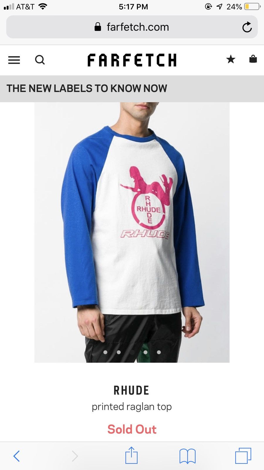 Rhude Rhude Raglan Top Size US L / EU 52-54 / 3 - 3 Thumbnail