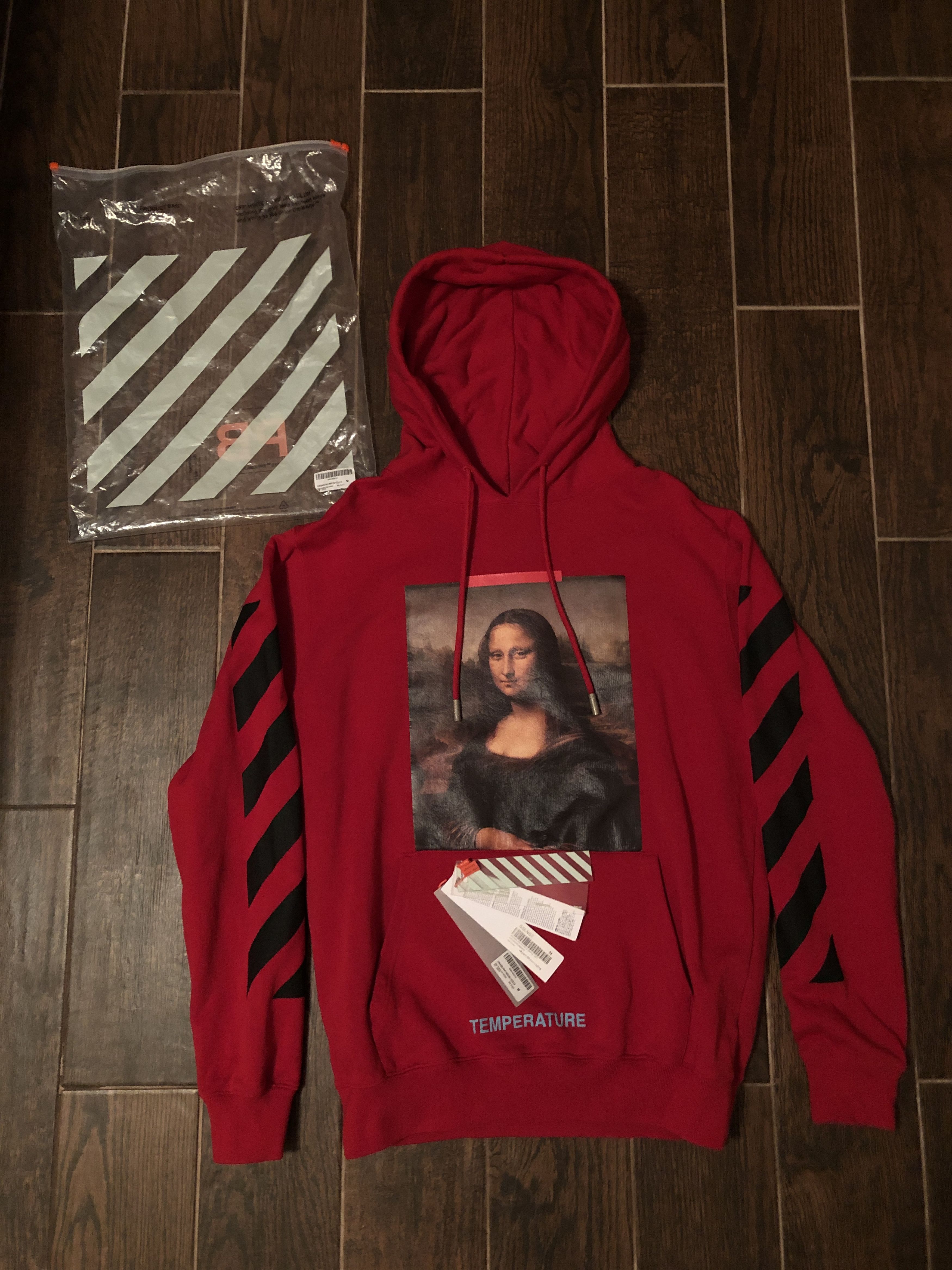 Off White OFF WHITE Temperature Mona Lisa Hoodie Red Grailed