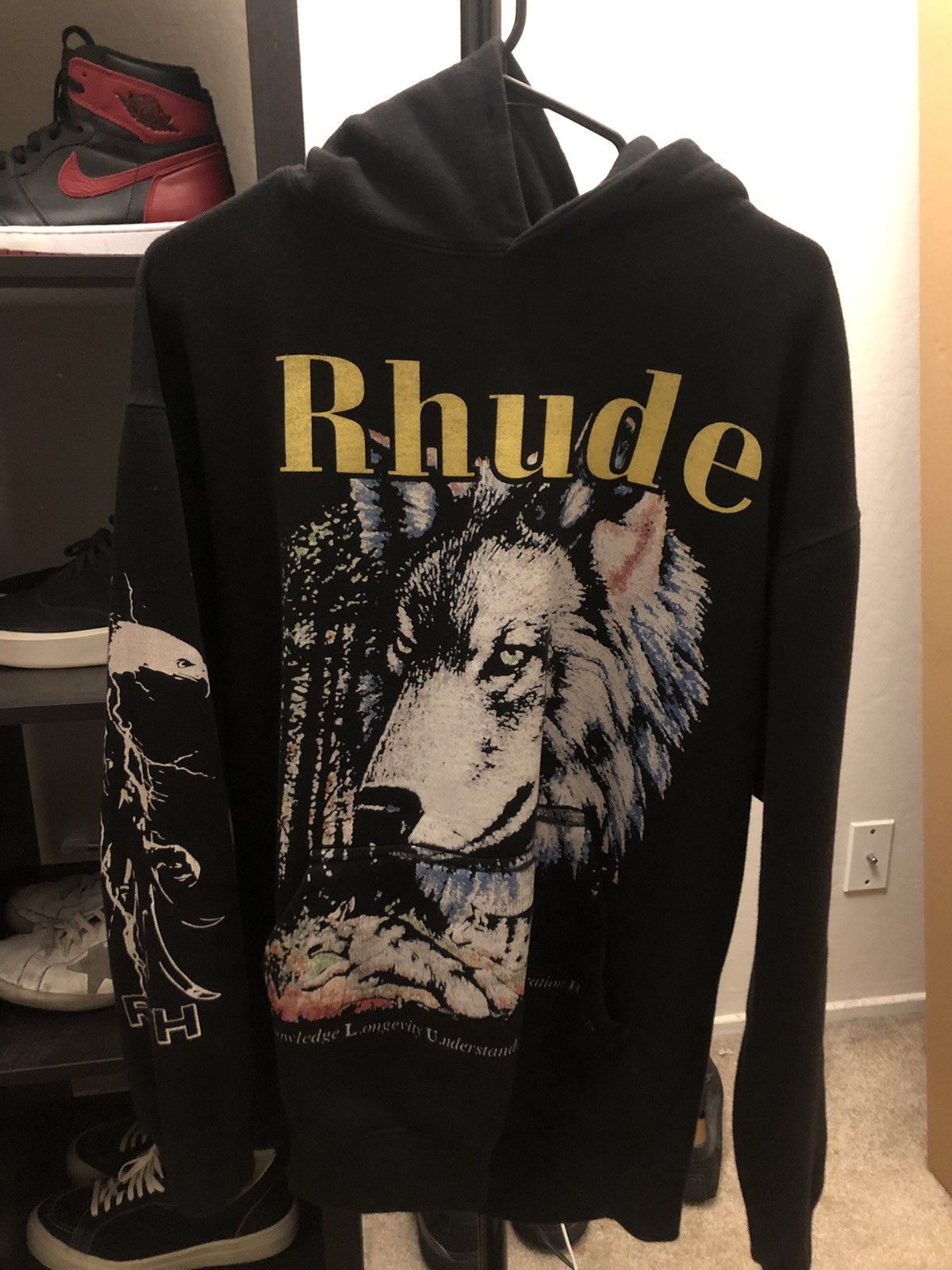 Rhude RARE Rhude Wolf Hoodie F F Klutch Sports exclusive Grailed