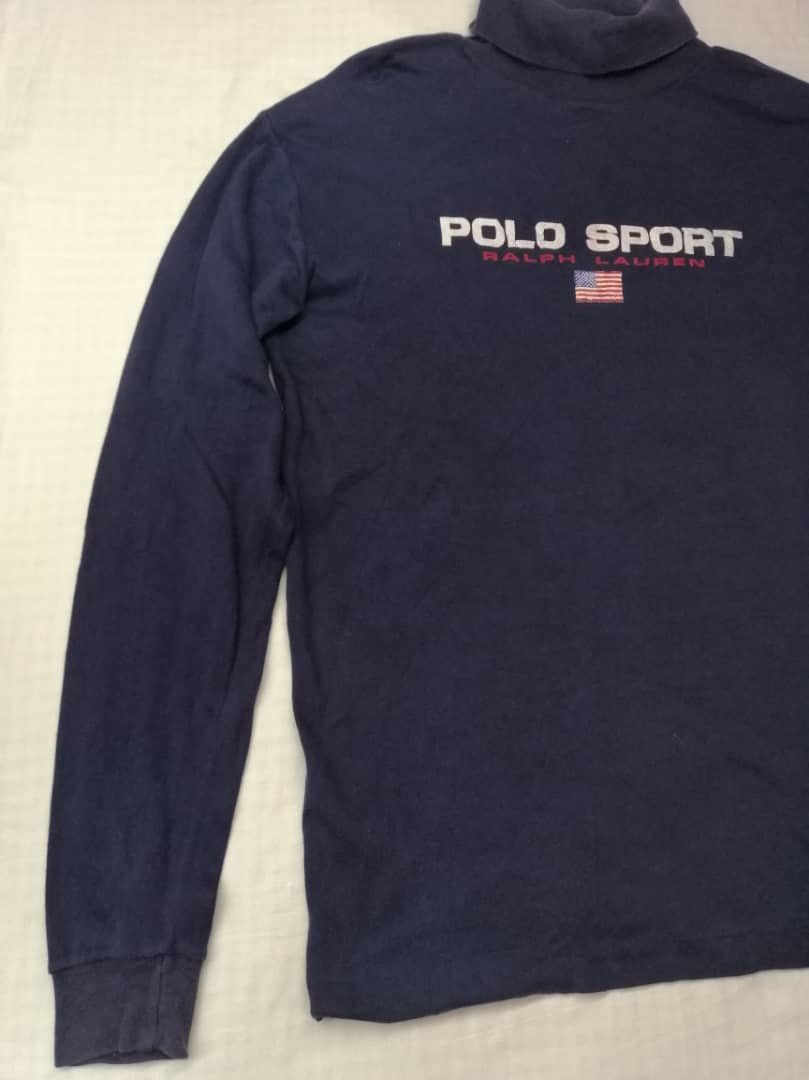 Polo Ralph Lauren 90s Vintage Polo Sport Long Sleeve Spellout turtle neck Size US L / EU 52-54 / 3 - 4 Thumbnail