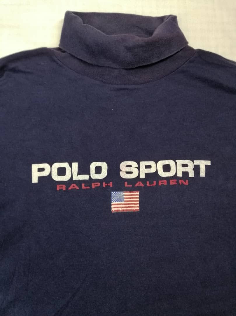 Polo Ralph Lauren 90s Vintage Polo Sport Long Sleeve Spellout turtle neck Size US L / EU 52-54 / 3 - 3 Thumbnail