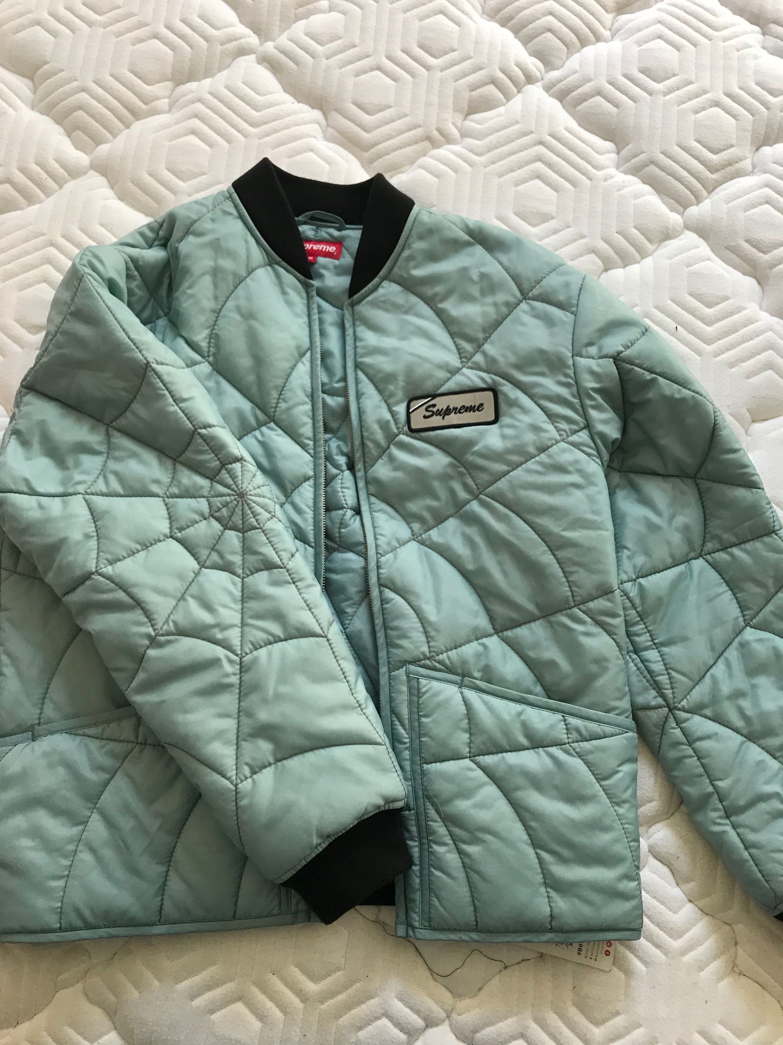 Supreme Spider Web Quilted Work Jacket | Grailed