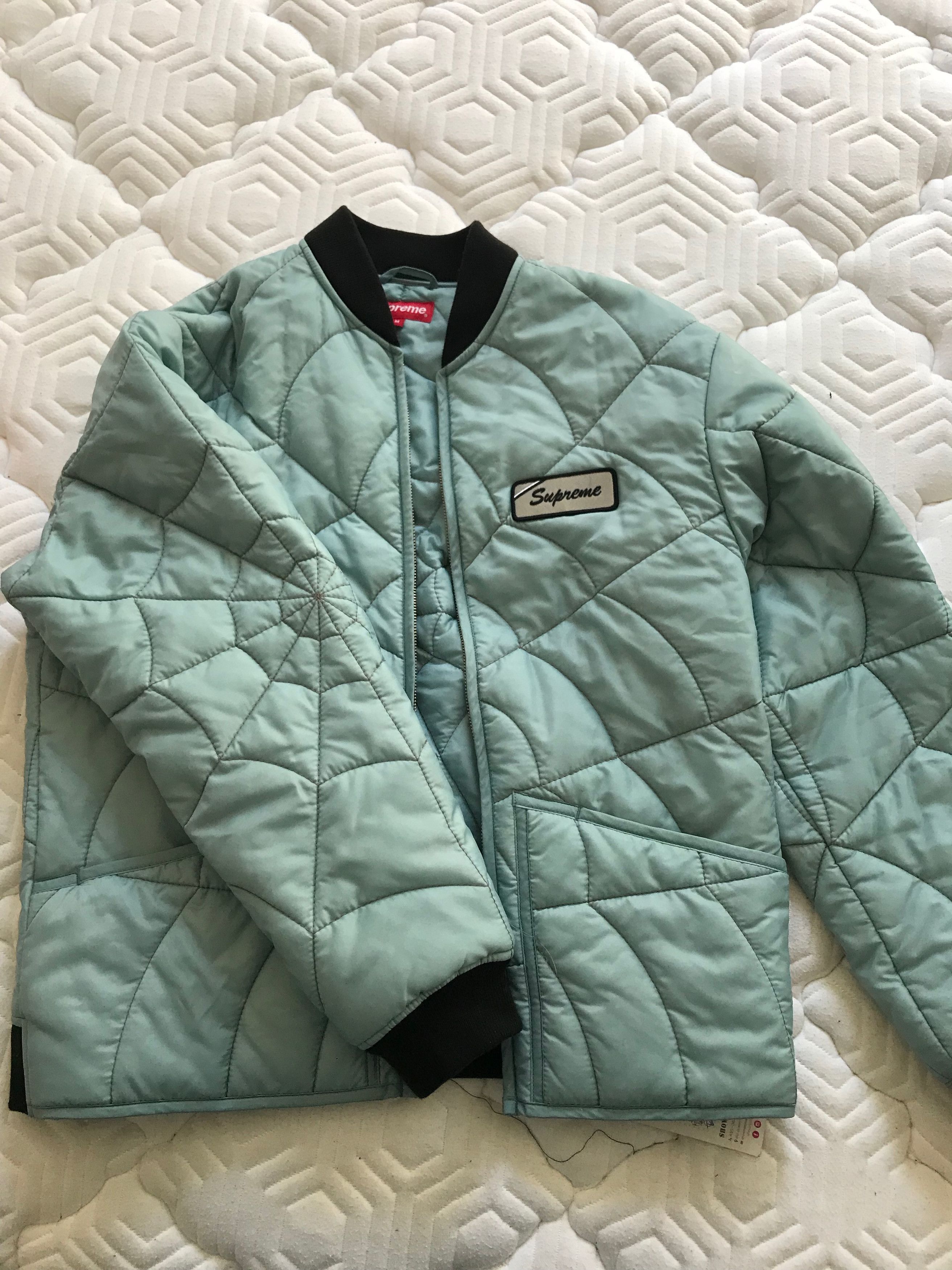 Supreme spider web quilted work jacket online