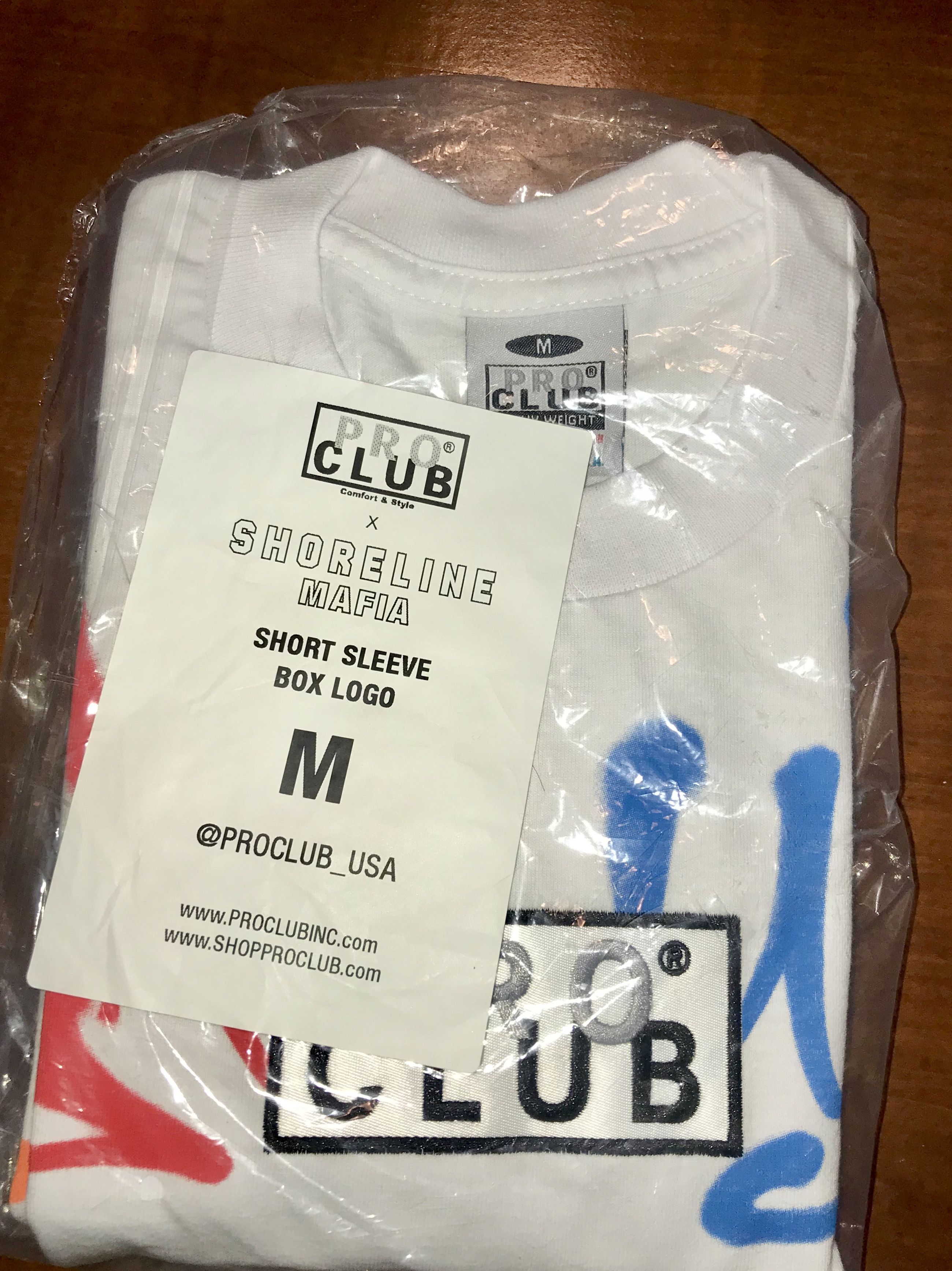 Other Pro Club Box Logo x Shoreline Mafia T Shirt | Grailed