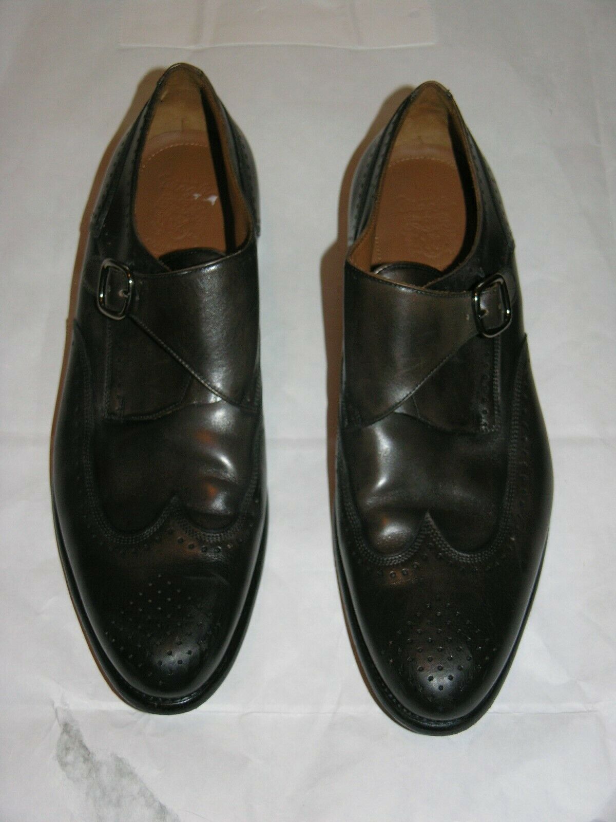 Adalardo Goodyear Dark Chestnut Monk Strap Wingtip Size 12 Menswear