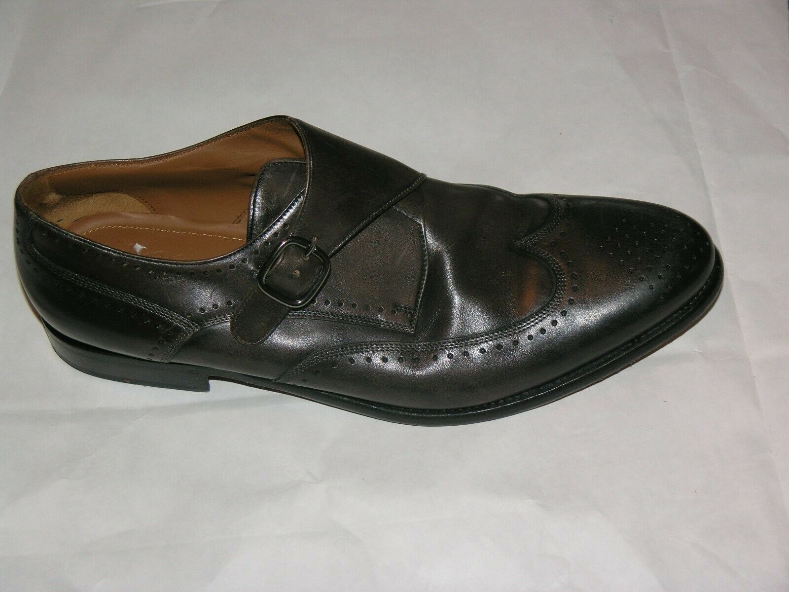 Adalardo Goodyear Dark Chestnut Monk Strap Wingtip Size 12 Menswear