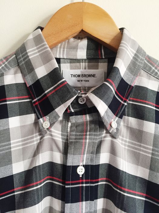 Thom Browne Plaid Oxford Cloth Shirt Size US L / EU 52-54 / 3 - 1 Preview