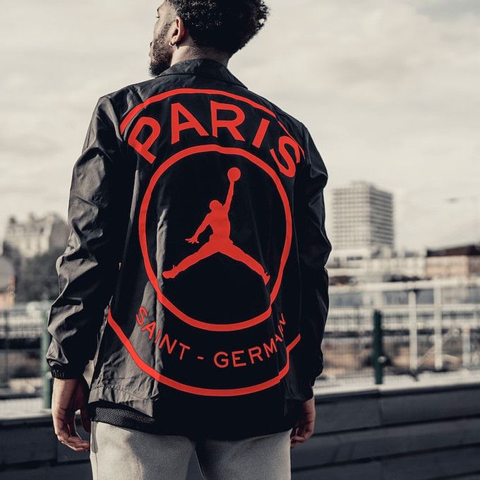 Jordan Brand PSG x Jordan coach jacket Grailed