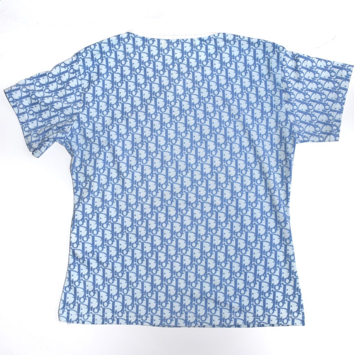 Christian Dior Vintage Trotter Monogram T-shirt Top #36 Blue