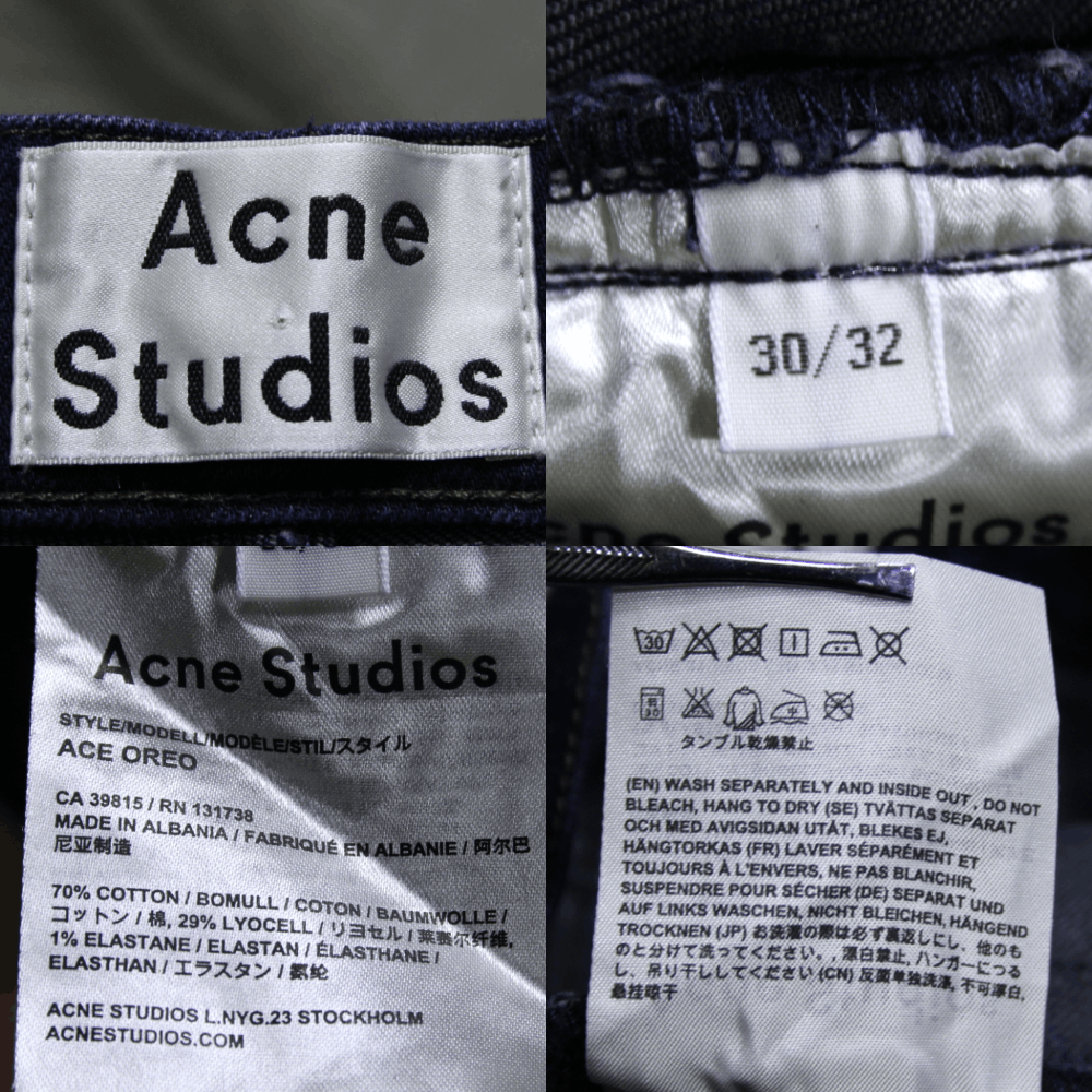 Acne Studios Ace Oreo Jeans Skinny Fit Size US 30 / EU 46 - 10 Thumbnail