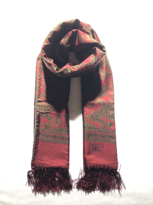 Burberry Prorsum Burberry Scarf/Muffler/Bandana silk/wool paisley ...