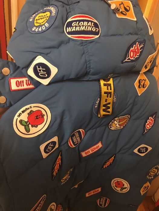 OffWhite Patch Down Jacket Grailed