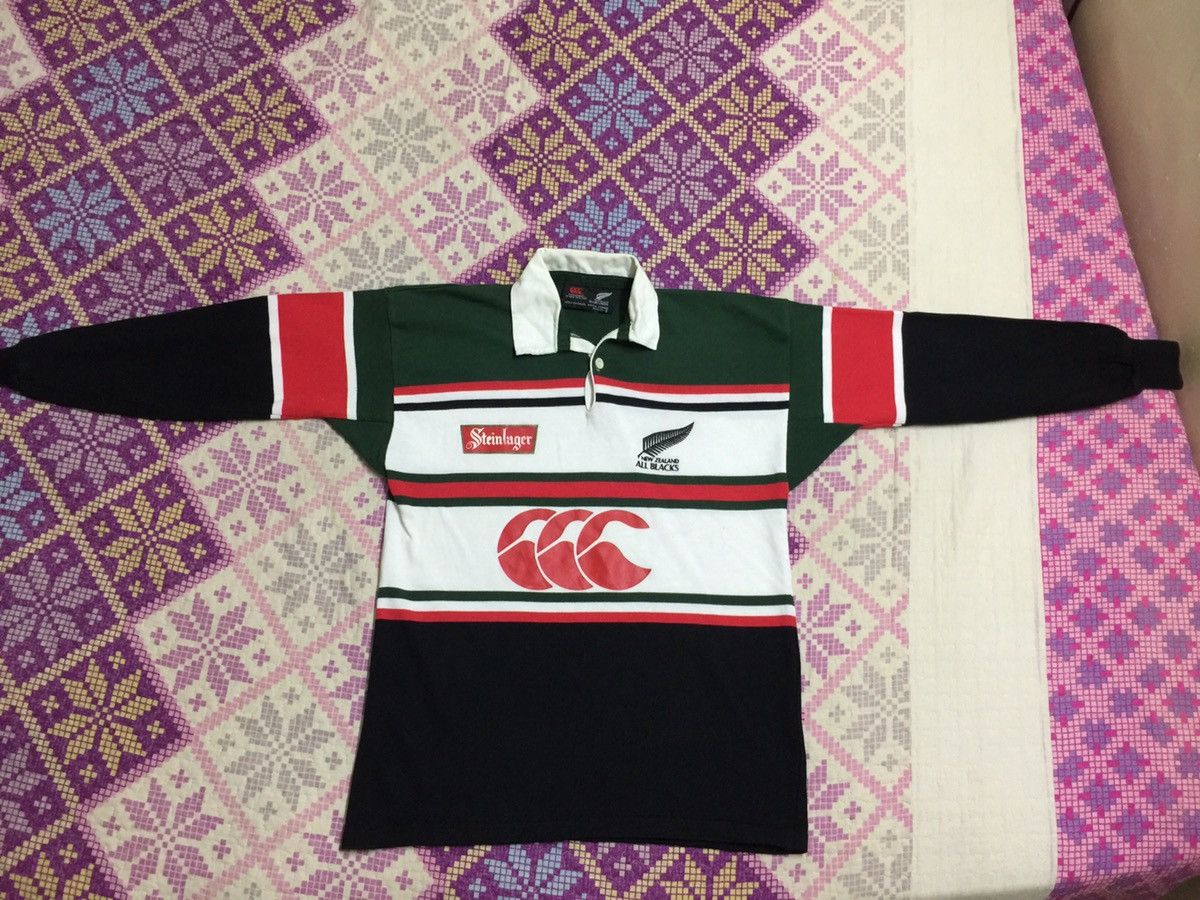 CANTERBURY×ALLBLACKS×SteinLager　オーストラリア製 NEW ZEALAND ALL BLACKS 1995 HOME RUGBY UNION SHIRT