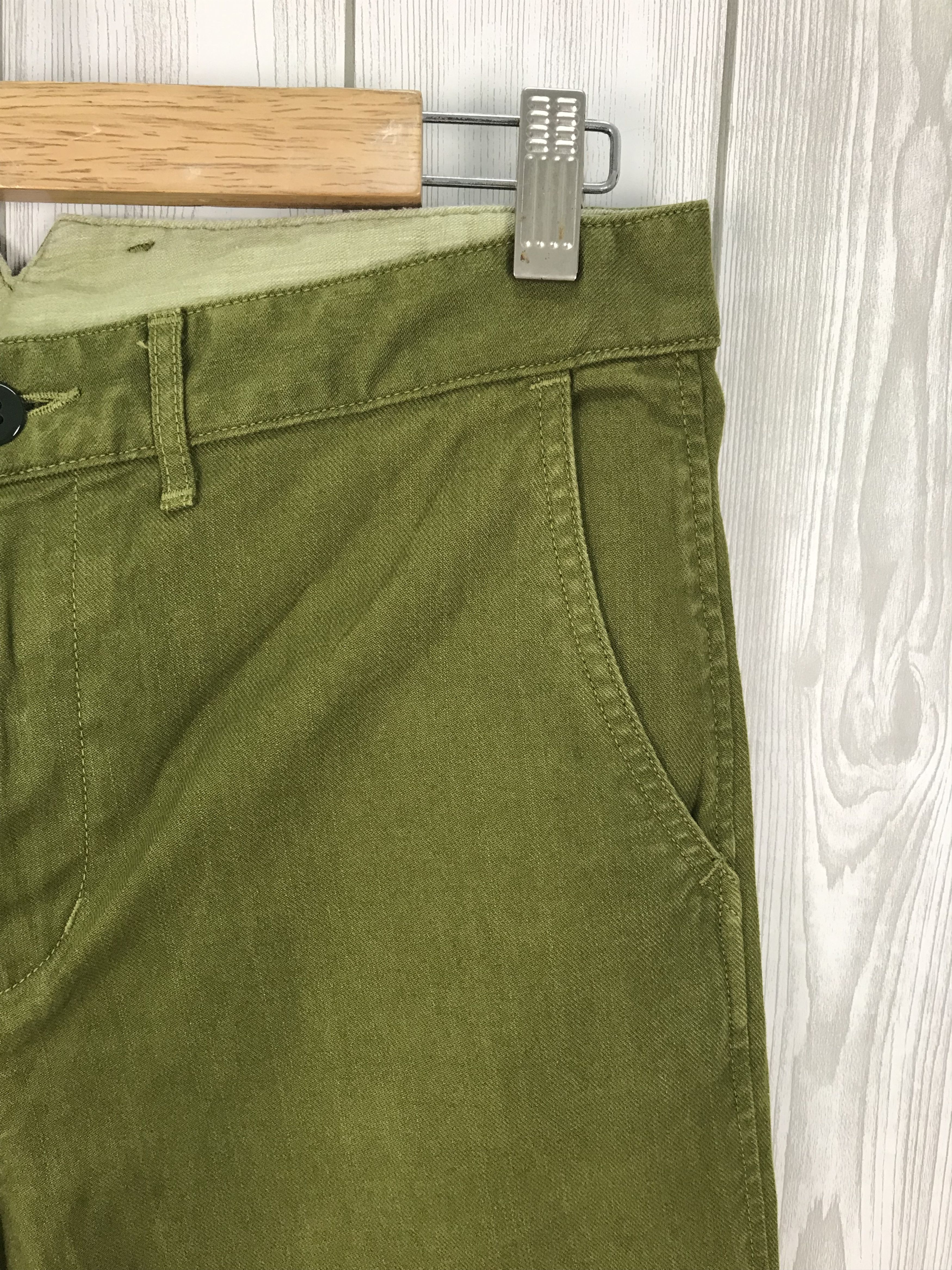 Hysteric Glamour Japanese Brand DMG Buckle Back Olive Green Army Trouser Size US 31 - 5 Thumbnail