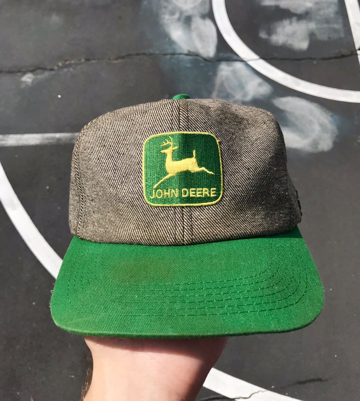 Vintage VINTAGE JOHN DEERE TRACTORS 90s MENS HAT STITCHED SNAP BACK ...