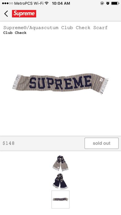 Supreme Supreme Aquascutum Club Check Cashmere Scarf | Grailed