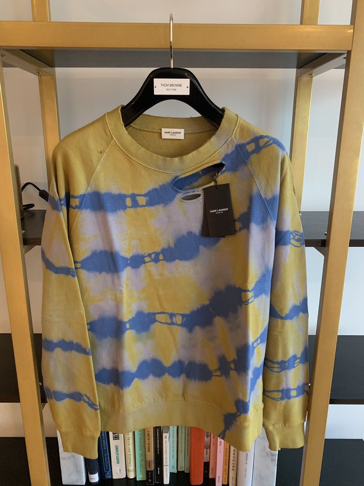 Saint Laurent Paris Saint Laurent Paris 15SS Tie dye Distressed sweatshirt Size US L / EU 52-54 / 3 - 1 Thumbnail