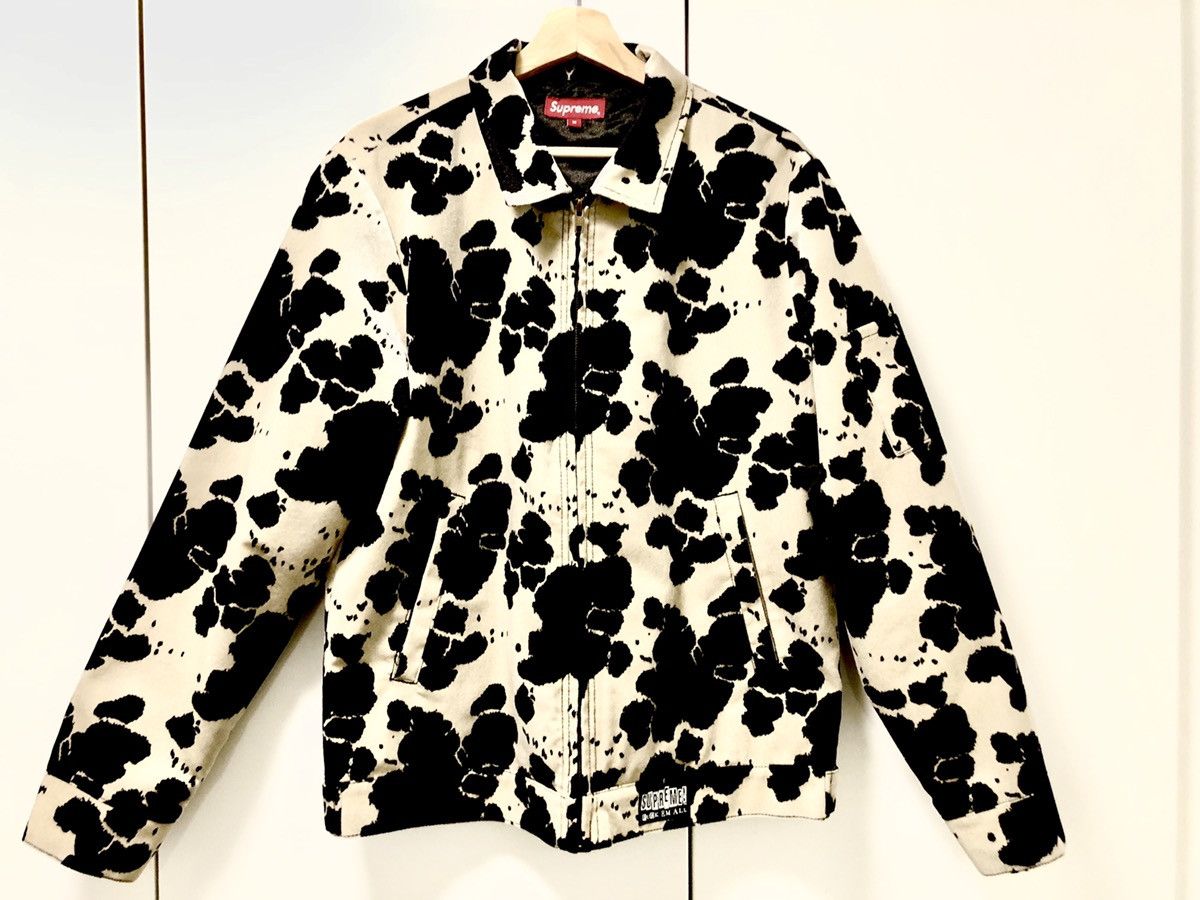 Supreme Supreme Velveteen Work Jacket in Cow Print | Grailed