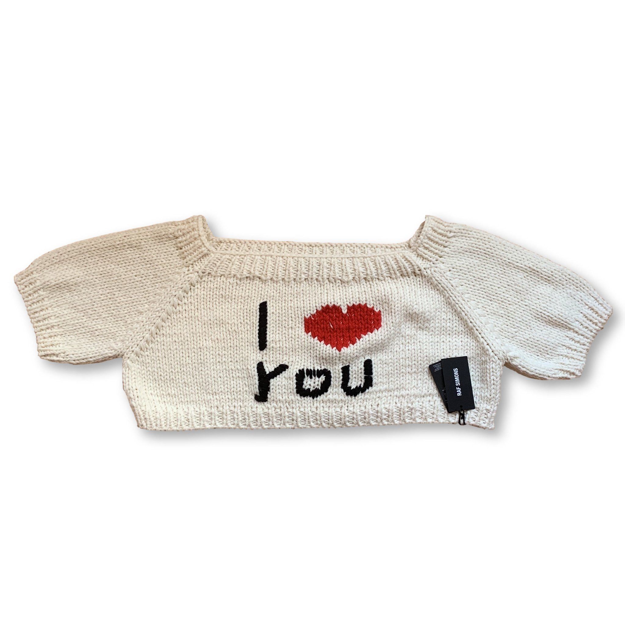 Raf Simons RAF SIMONS I <3 YOU SWEATER - SMALL Size US S / EU 44-46 / 1 - 1 Thumbnail