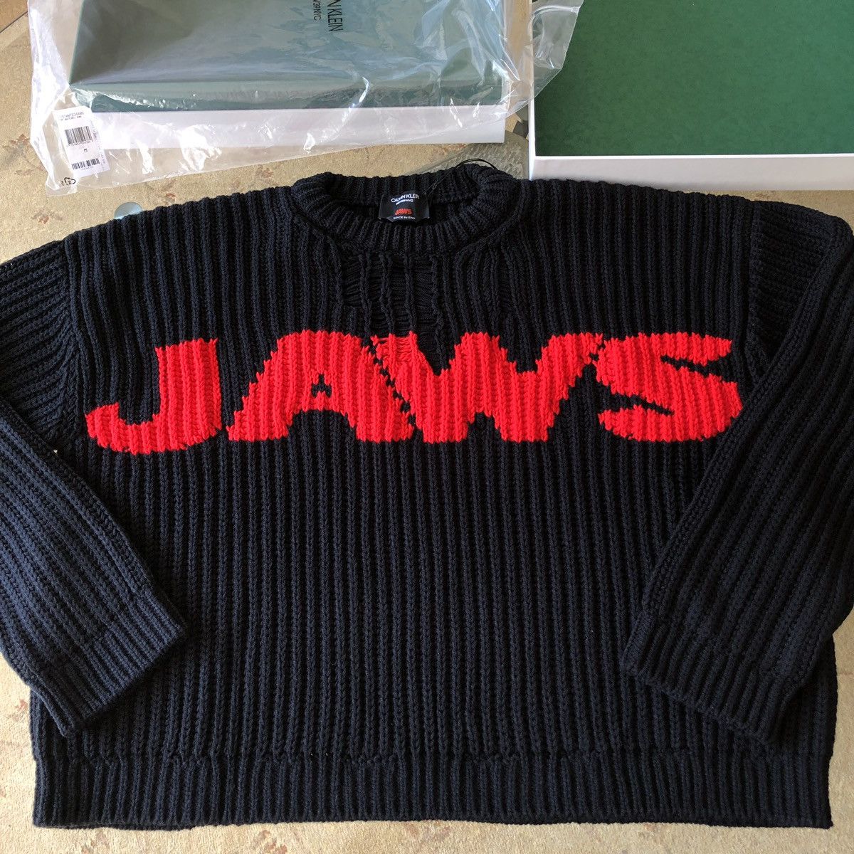 Calvin Klein 205W39NYC Raf Simons Calvin Klein 205w39nyc x JAWS sweater Grailed