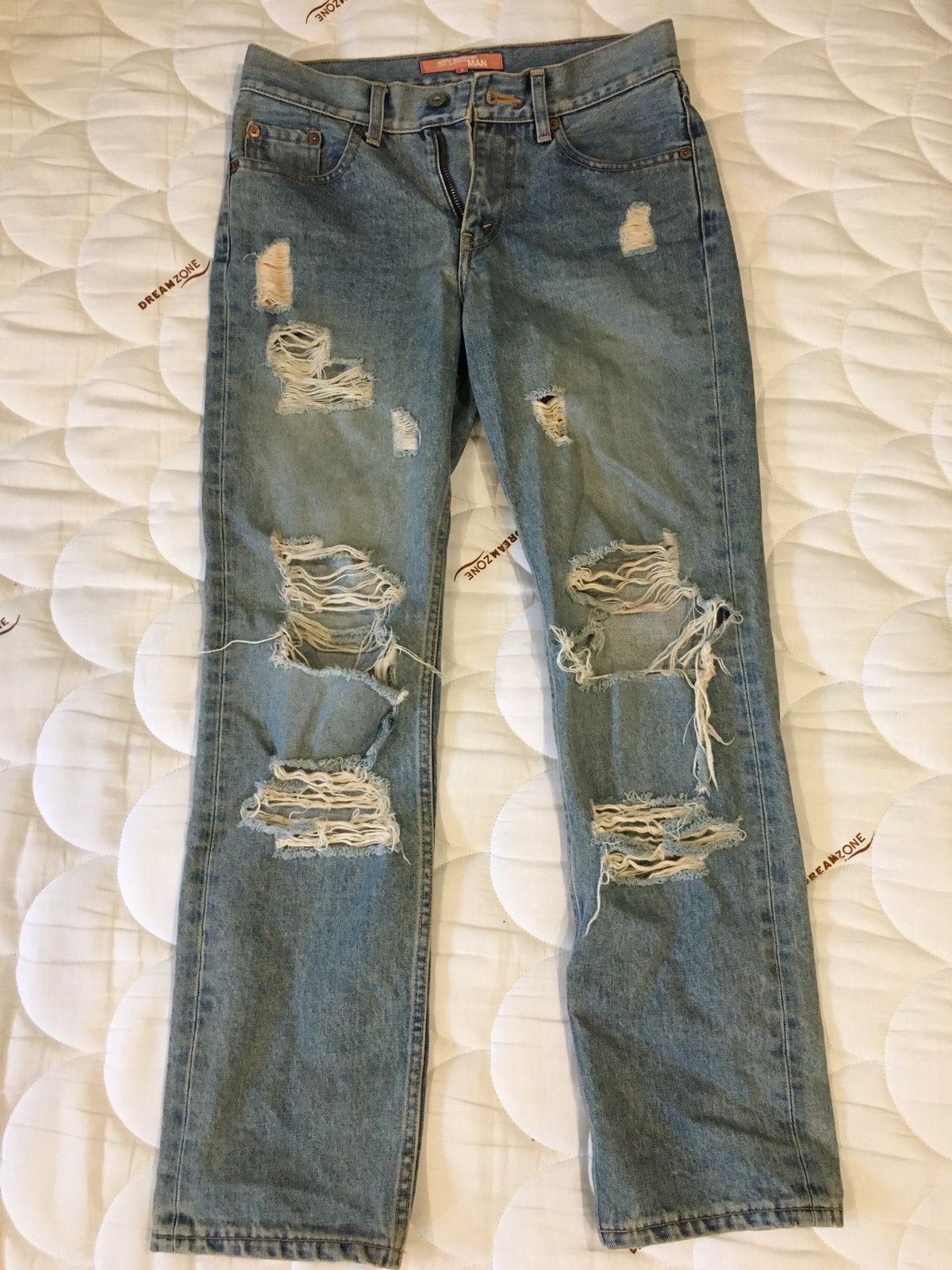 Cdg x Junya Watanabe distorted denim