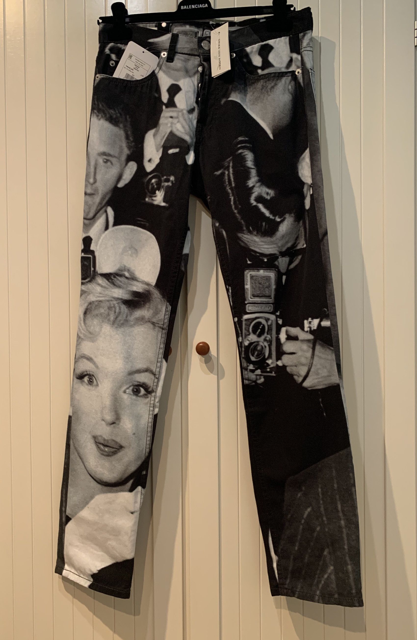 Dries Van Noten SS'16 Jeans w/Marilyn Monroe Print in Cotton | Grailed