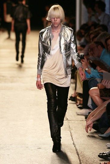 Dior Dior Homme SS07 Runway Silver Leather Jacket sz46 | Grailed
