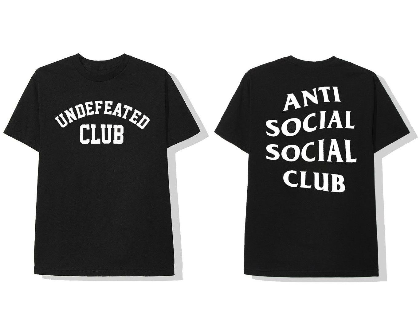 DS FW19 Undefeated x ASSC White Logo Club Black Tee Supreme