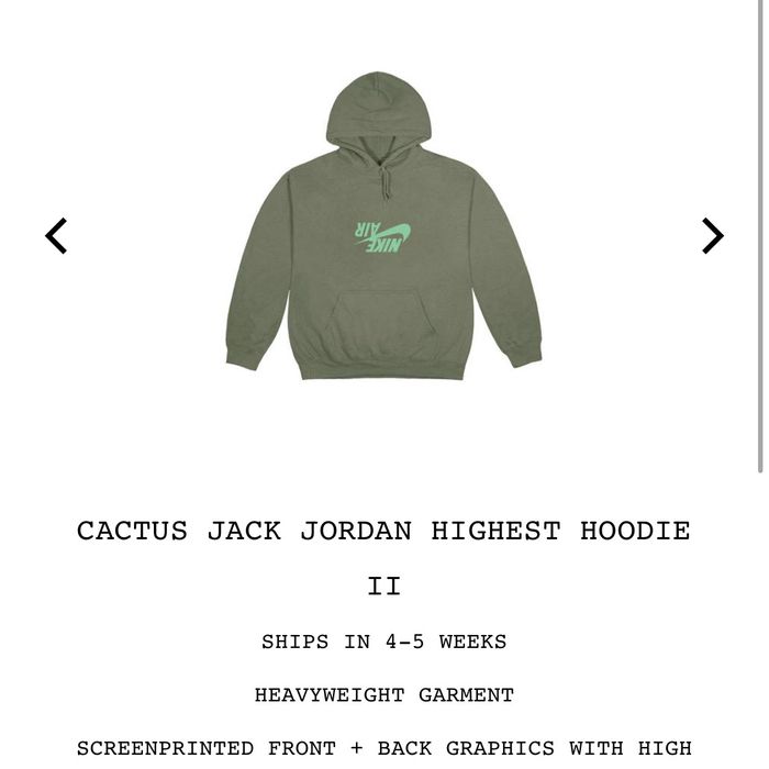 Travis scott discount hoodie olive green