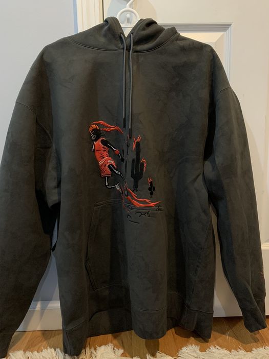 Travis scott jordan discount washed suede hoodie gre