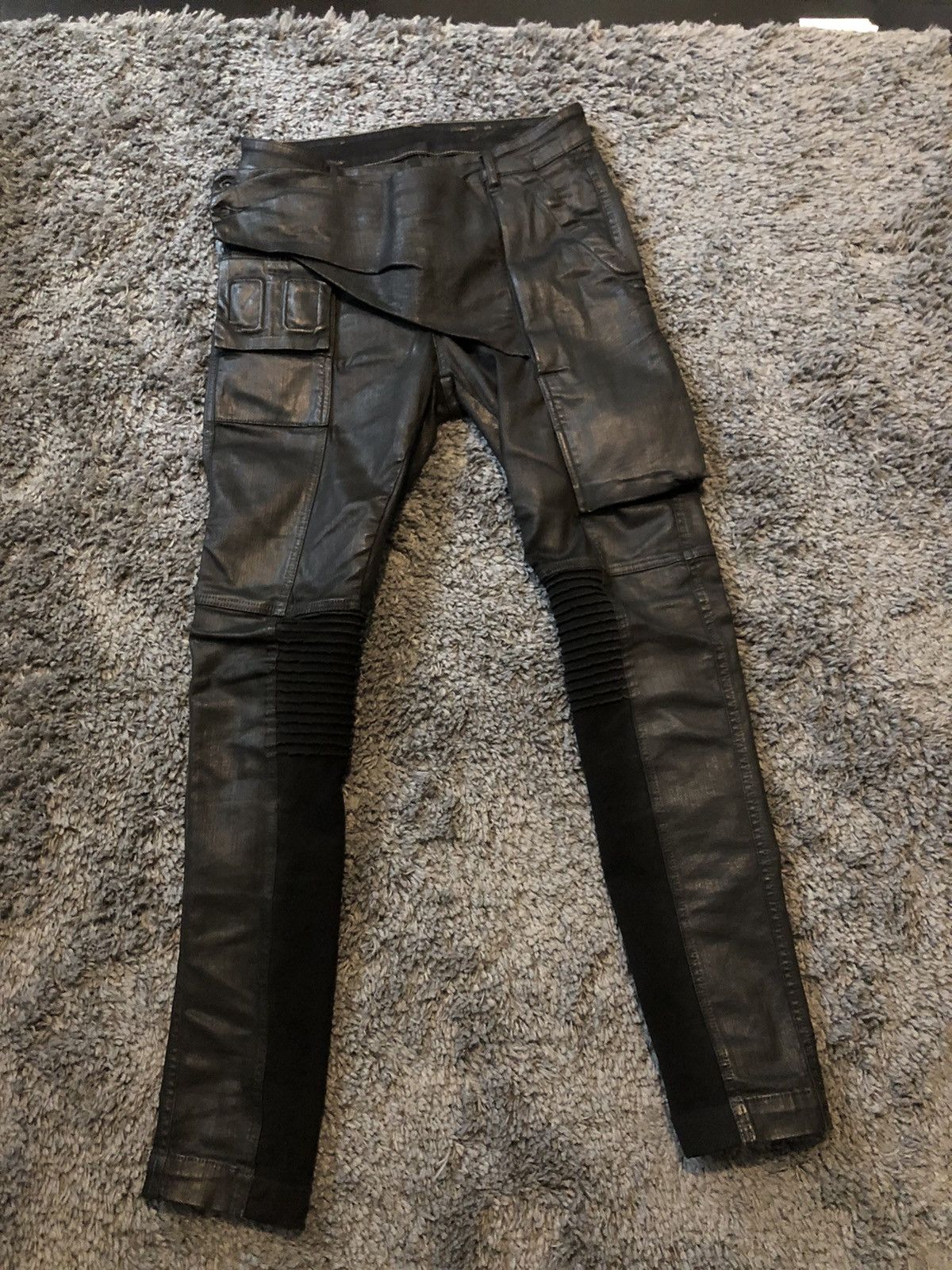 Rick Owens × Rick Owens Drkshdw Dirt Memphis Jeans Black Wax Size 
