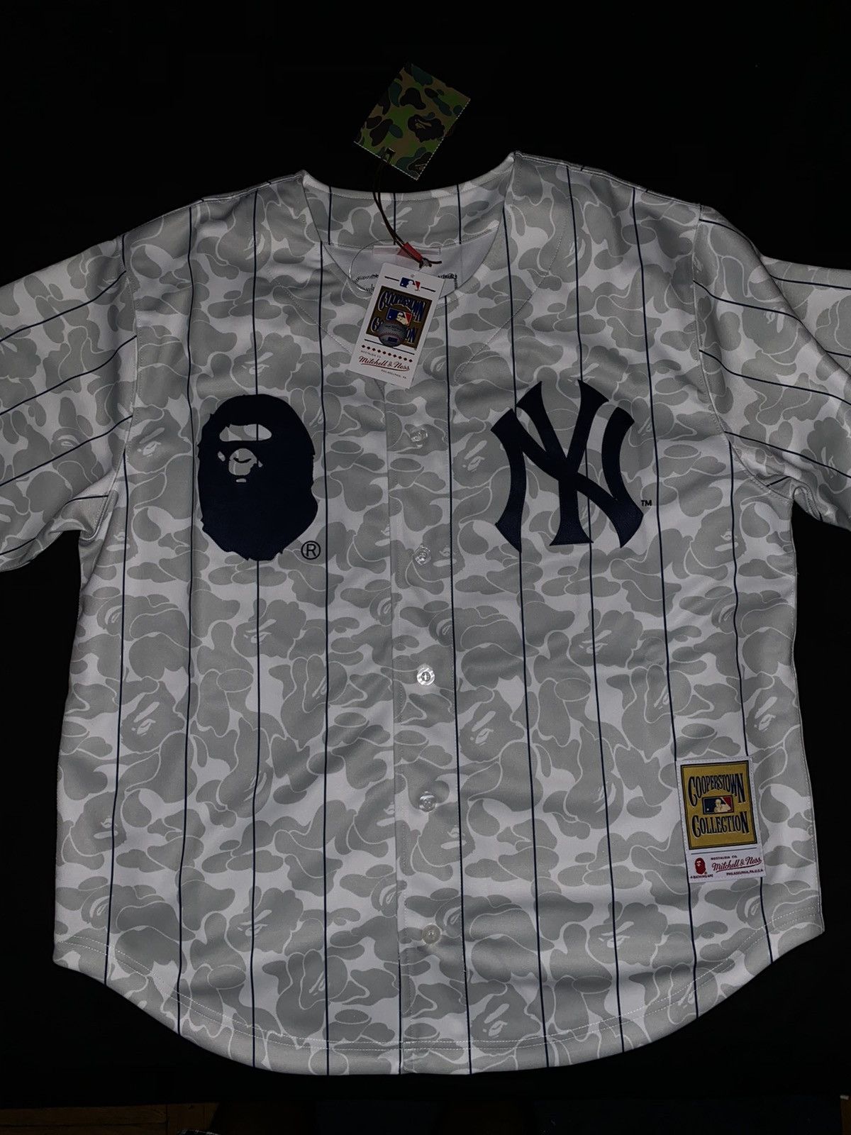 Bape BAPE MITCHELL & Ness NY Yankees Jersey | Grailed