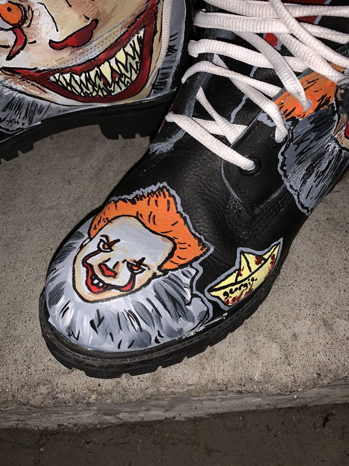 Timberland 🎈 Custom ‘IT’ pennywise Timberlands Size US 9 / EU 42 - 10 Thumbnail