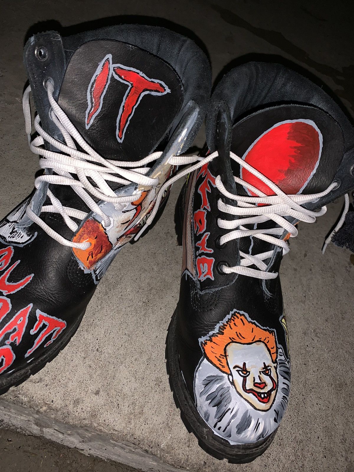 Timberland 🎈 Custom ‘IT’ pennywise Timberlands Size US 9 / EU 42 - 11 Thumbnail