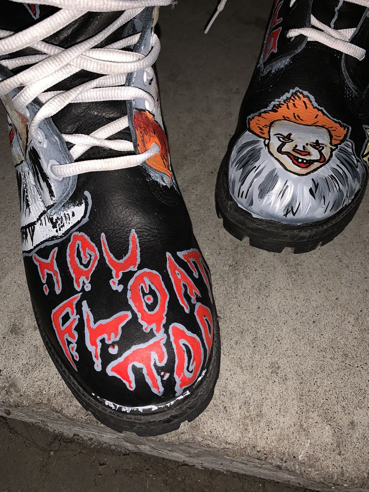 Timberland 🎈 Custom ‘IT’ pennywise Timberlands Size US 9 / EU 42 - 9 Thumbnail