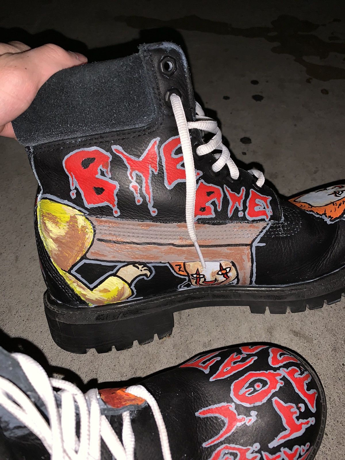 Timberland 🎈 Custom ‘IT’ pennywise Timberlands Size US 9 / EU 42 - 8 Thumbnail
